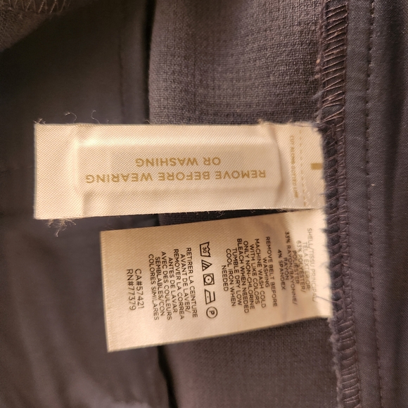 Ann Taylor High-Waisted Blue Tapered Trousers - Picture 6 of 8